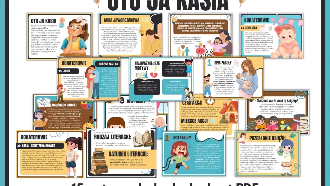 Oto jest Kasia, bohaterka książki o tym samym tytule. Dziewczynka zmaga się z zazdrością o młodszą siostrę.