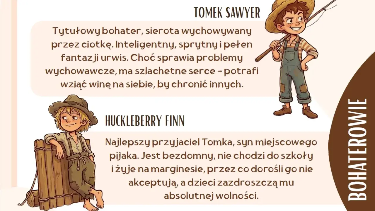Przygody Tomka Sawyera streszczenie: Tomek, sprytny urwis, i Huck, jego wolny przyjaciel, przeżywają niezwykłe przygody.