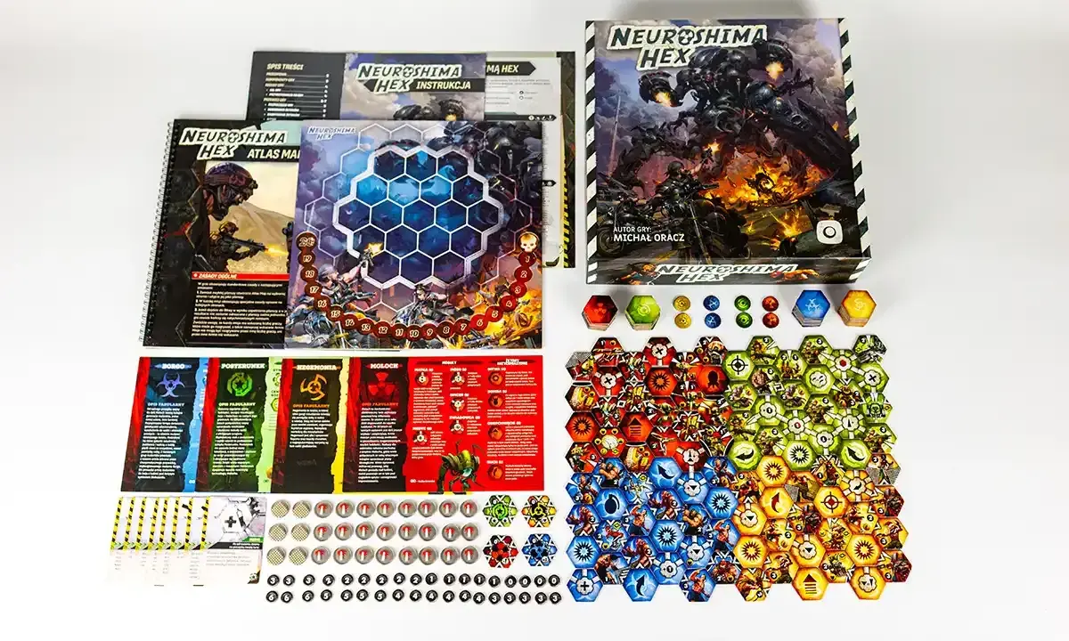 Plansza, żetony i instrukcje do gry Neuroshima Hex online. Przygotuj się na strategiczną bitwę!