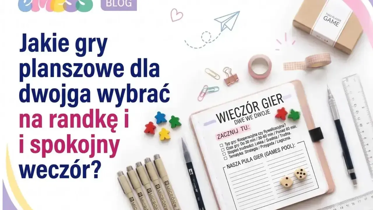 Gry planszowe dla dwojga na randkę i spokojny wieczór? Zastanawiasz się, co byś wolał? Kolorowe pionki, notes i kostki czekają na wspólną grę.