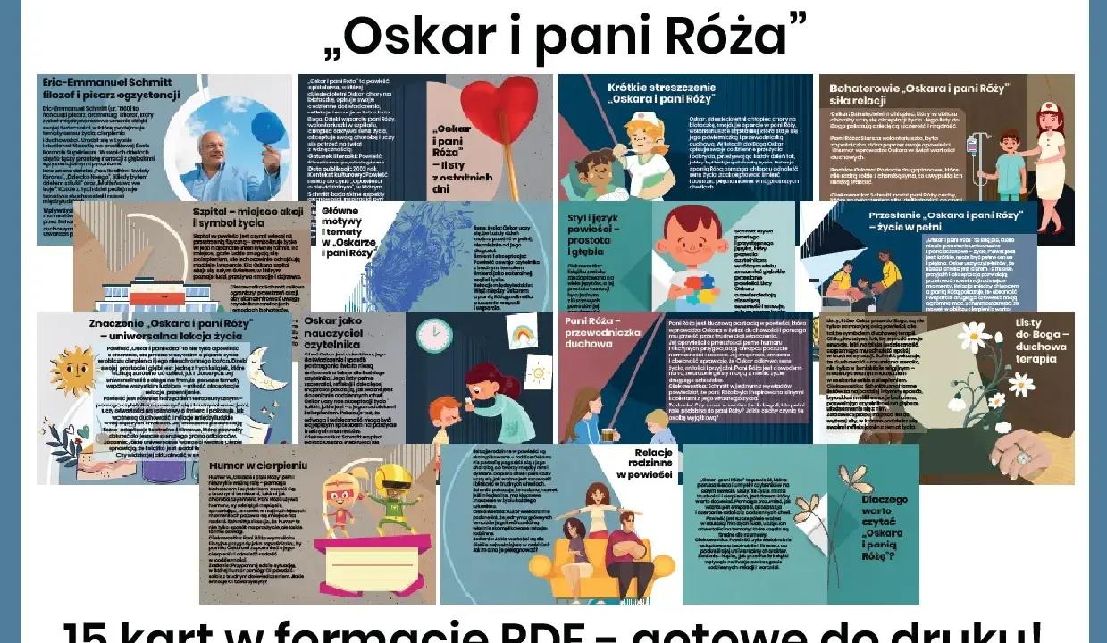 Streszczenie "Oskar i pani Róża": powieść o życiu, śmierci i duchowości. Oskar uczy się od pani Róży, jak żyć pełnią życia.