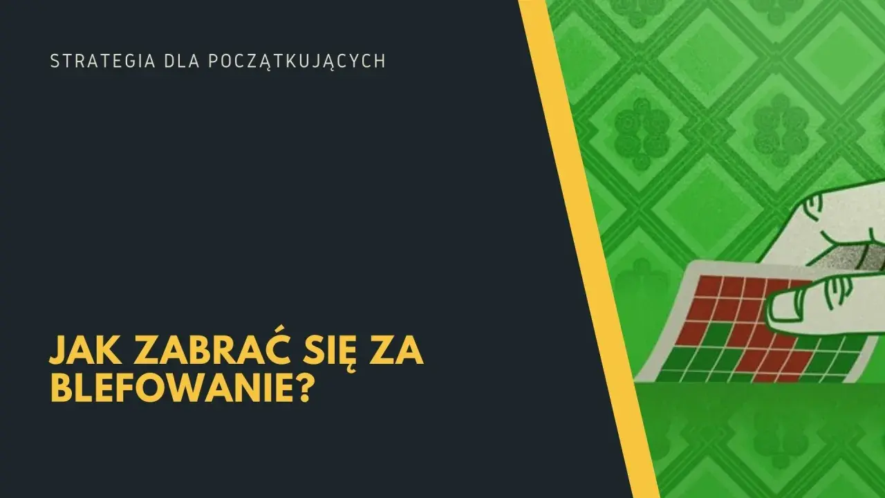 Strategia dla początkujących: jak zacząć blefować w grze. Ręka trzyma kartę z zielono-czerwonym wzorem.