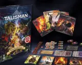 Talisman Sojusze: dodruk gry z magią, potworami i mieczem. Zestaw zawiera pudełko, karty i żetony.