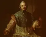 Portret Ignacego Krasickiego w stroju duchownym, z krzyżem na szyi.