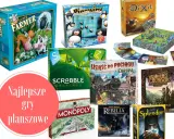 Kolekcja najlepszych gier planszowych: Super Farmer, Pingwiny na lodzie, Scrabble, Monopoly, Dixit, Usiąść do pociągu, Robinson Crusoe, Rebelia i Splendor.