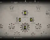 Mapa gry Assassin's Creed z zaznaczonymi misjami i postaciami. Kolejność grania sugeruje ścieżka od 1 do 4.