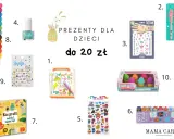 Wielkanocne prezenty dla dzieci do 20 zł: tatuaże, magiczne długopisy, naklejki, lakiery do paznokci, mazaki i gumki w kształcie lodów.