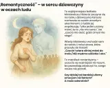 Ilustracja do ballad i romansów: dziewczyna wpatrzona w księżyc, obok niej duch ukochanego, w tle tłum.