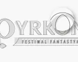 Logo Pyrkon - Festiwal Fantastyki. Stylizowane litery tworzą nazwę wydarzenia, a pod nią napis "Festiwal Fantastyki".