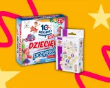 Dwie gry planszowe dla dzieci: "10 Sekund Dziecięce Przygody" i "Eichhorn". Idealne zabawy rywalizacyjne dla najmłodszych.
