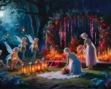 Wróżki przygotowują magiczną scenerię, jak w "Śnie nocy letniej". Streszczenie tej nocy to piękno i czar leśnej polany.