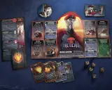 Plansza do gry Dice Throne Sezon 2 z kartami i kośćmi.