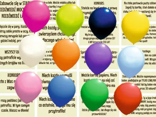 Śmieszne zadania dla dzieci na urodziny: konkursy z balonami, zgadywanki i zabawy ruchowe.