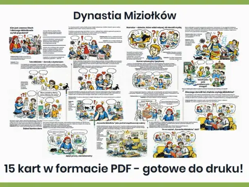 Dynastia Miziołków streszczenie: ilustracje i teksty o rodzinie, humorze, szkole i życiu. Idealne dla rodziców i dzieci.