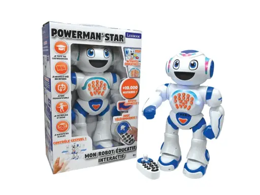 Interaktywny robot Powerman Star, zabawka roku, uczy, opowiada historie i tańczy. Sterowany pilotem lub gestami.