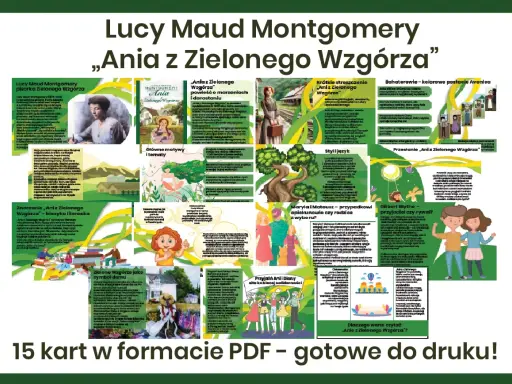 Streszczenie „Ani z Zielonego Wzgórza” – graficzna analiza postaci, motywów i przesłania książki Lucy Maud Montgomery.