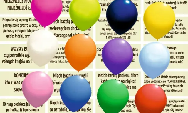 Śmieszne zadania dla dzieci na urodziny: konkursy z balonami, zgadywanki i zabawy ruchowe.