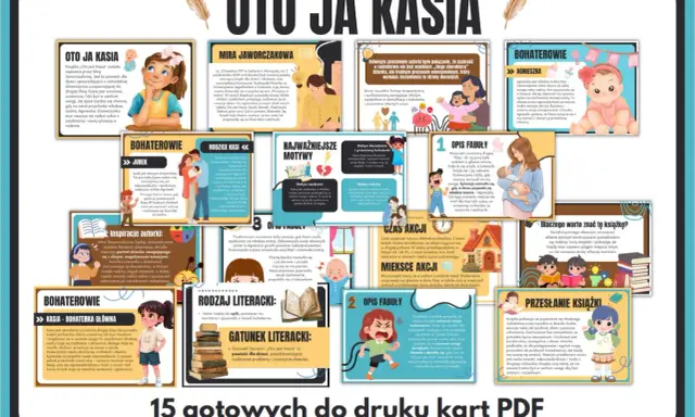 Oto jest Kasia, bohaterka książki o tym samym tytule. Dziewczynka zmaga się z zazdrością o młodszą siostrę.