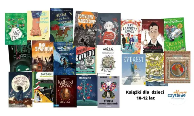 Książki dla 12 latki: "Moje życie jako rysownik", "Nan Sparrow", "Explorer Academy", "Kroniki Archeo" i wiele innych przygód.