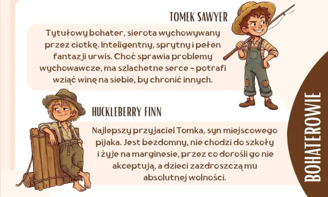 Przygody Tomka Sawyera streszczenie: Tomek, sprytny urwis, i Huck, jego wolny przyjaciel, przeżywają niezwykłe przygody.