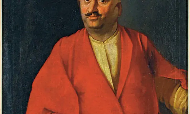 Portret mężczyzny w czerwonym żupanie i żółtej kamizelce. Czy to sarmata? Kto to?