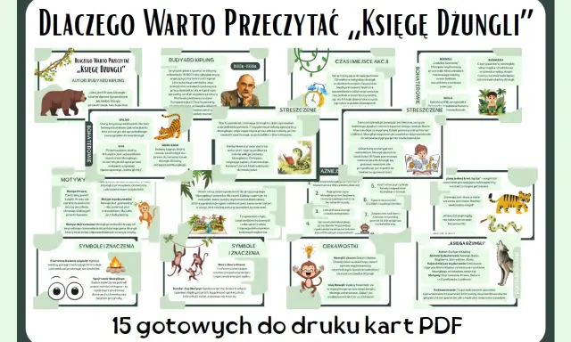 Księga Dżungli streszczenie: Mowgli, chłopiec wychowany przez zwierzęta, musi odnaleźć swoje miejsce między światem ludzi i natury, ucząc się Prawa Dżungli.