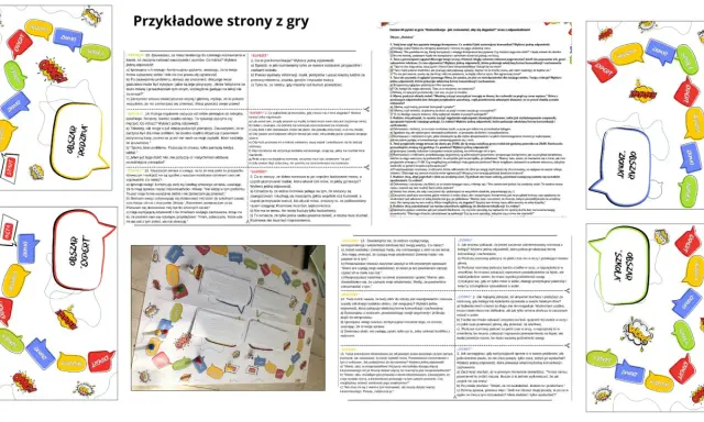 Gra "Budowanie mostu" - plansza z pytaniami i elementami do gry, zachęca do wspólnej zabawy i dyskusji.