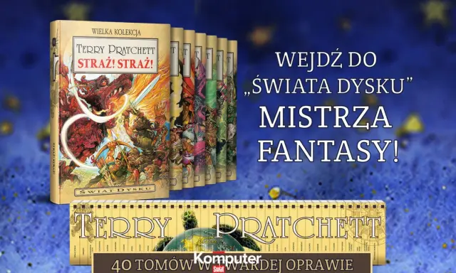 Kolekcja książek Terry'ego Pratchetta "Świat Dysku" w twardej oprawie. Wejdź do świata mistrza fantasy!