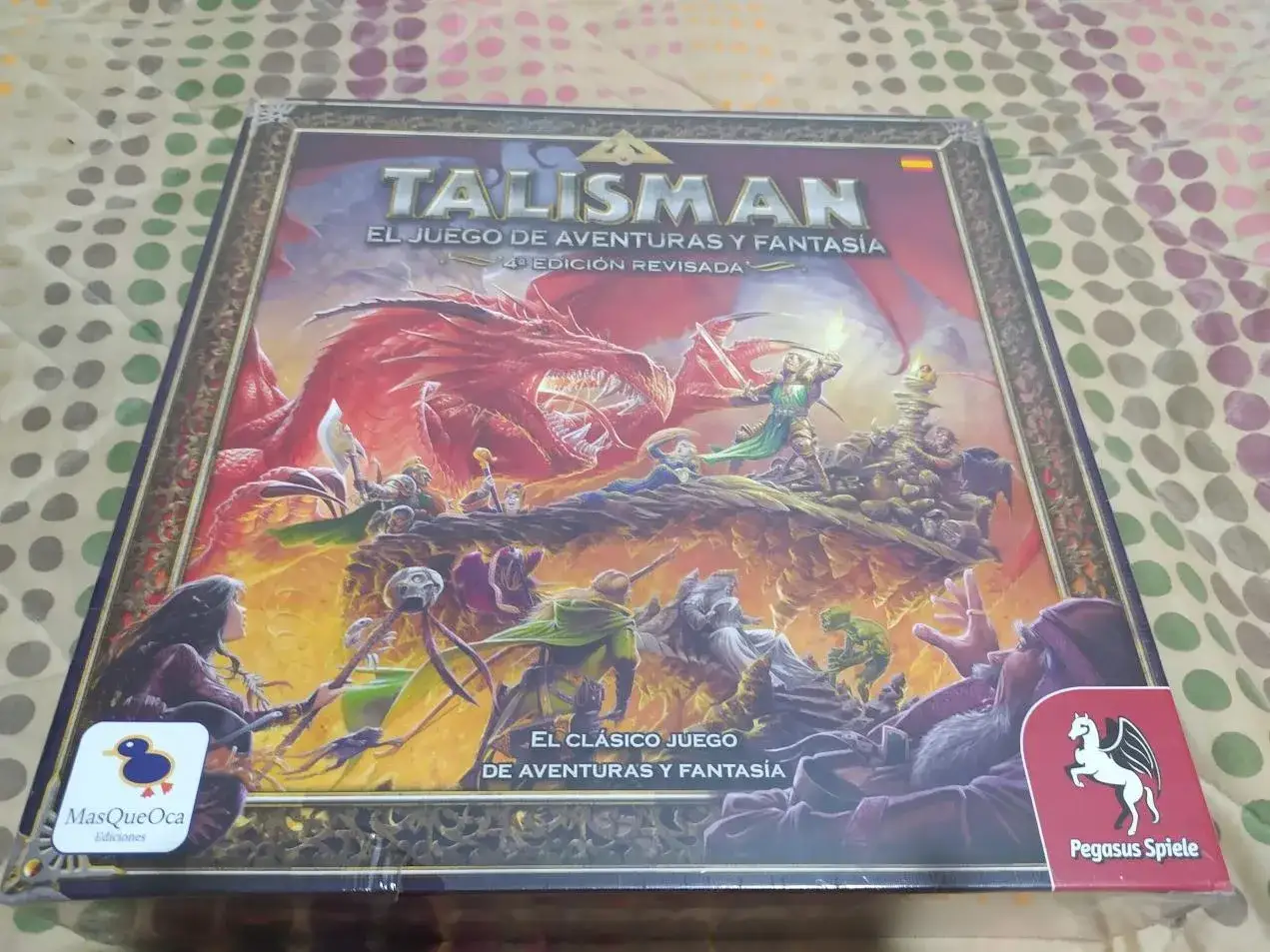 Gra Talisman, klasyk gier podobnych do Talisman, z potężnym smokiem i bohaterami.