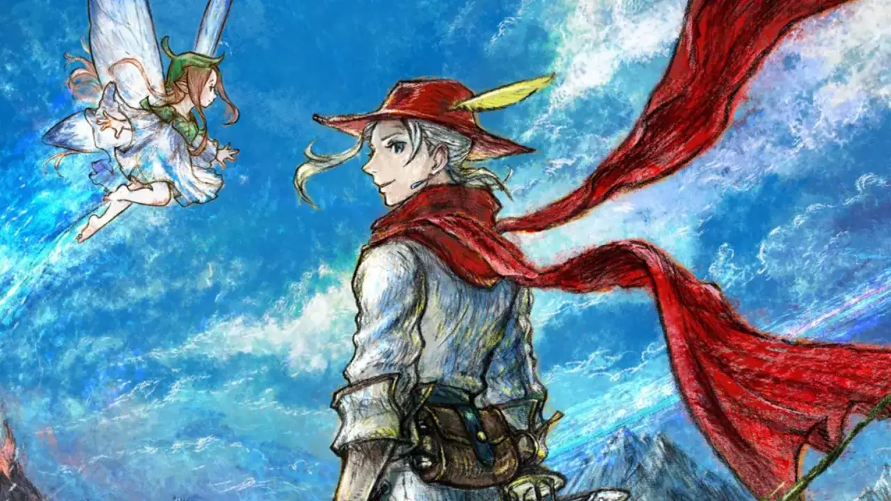 Chłopak w czerwonym kapeluszu i wróżka w locie. To obrazek z gry typu jrpg, co to jest?