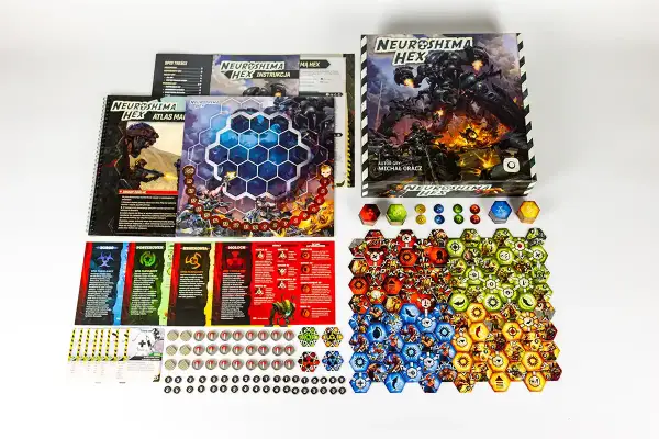 Plansza, żetony i instrukcje do gry Neuroshima Hex online. Przygotuj się na strategiczną bitwę!